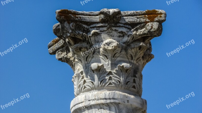 Cyprus Salamis Pillar Corinthian Column