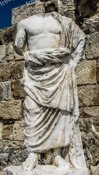 Cyprus Salamis Statue Man Archaeology