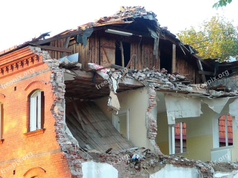 Karlskrona Sweden Pot Islet Destroyed Houses Destroy