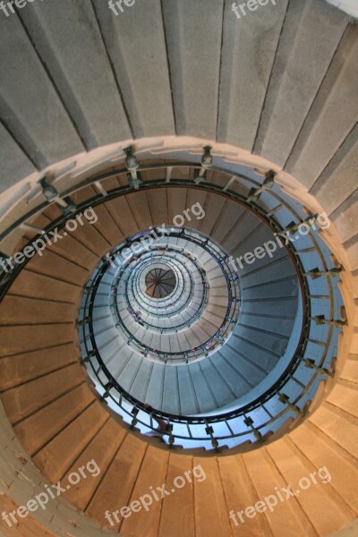 Staircase Winding Spiral Perspective Lighthouse