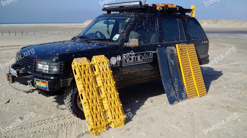 Land Rover All Terrain Vehicle Beach Free Photos