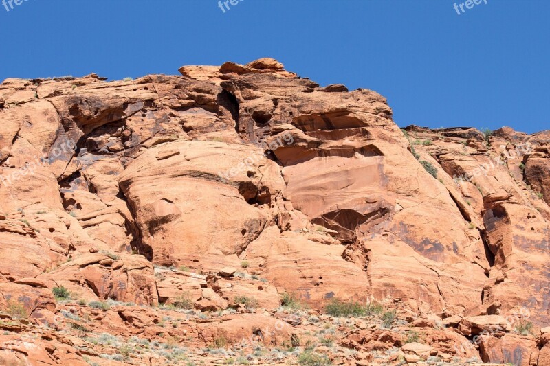 Sandstone Cliff Rock Nature Landscape