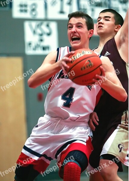 Basketball Basketball Player Athlete Ball Young