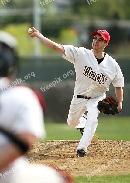 Baseball Pitcher Pitcher's Mound Throw Pitch