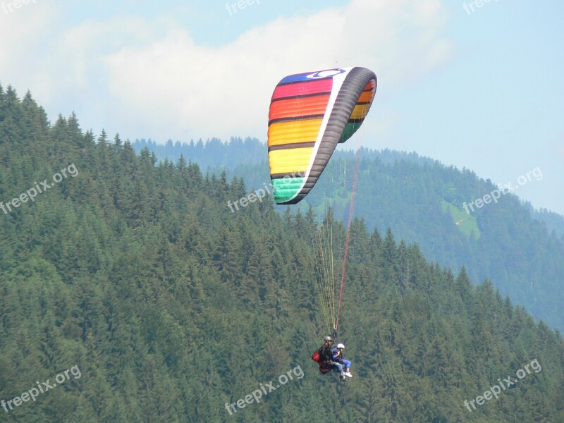 Paragliding Mountains Mountain Sport Sports Activities Landscape