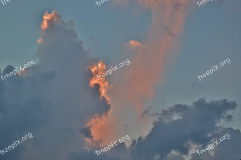 Clouds Sunset Sky Storm Clouds Evening