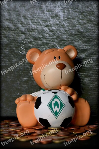 Piggy Bank Money Euro Werderbremen Fan Articles