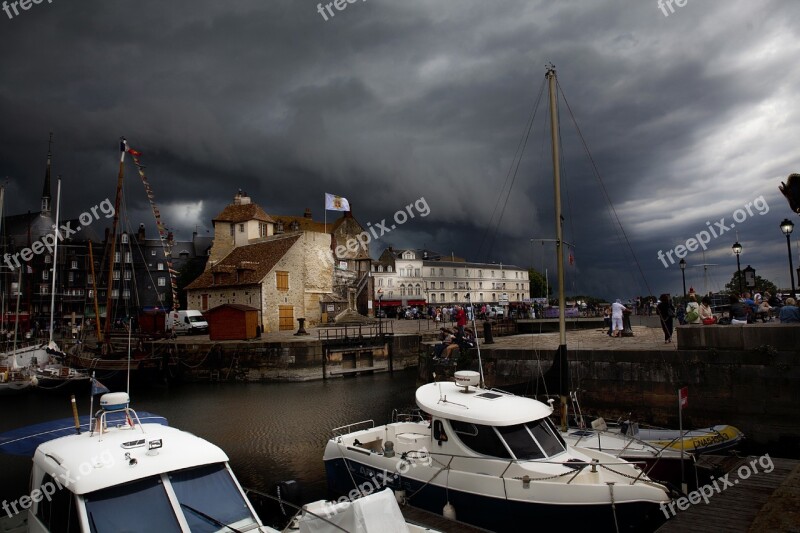 Honfleur Port Normandy Storm Free Photos