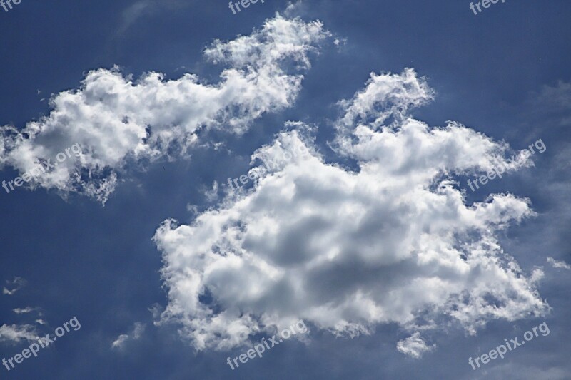 Sky Cloud Blue White Cloud Grey Clouds