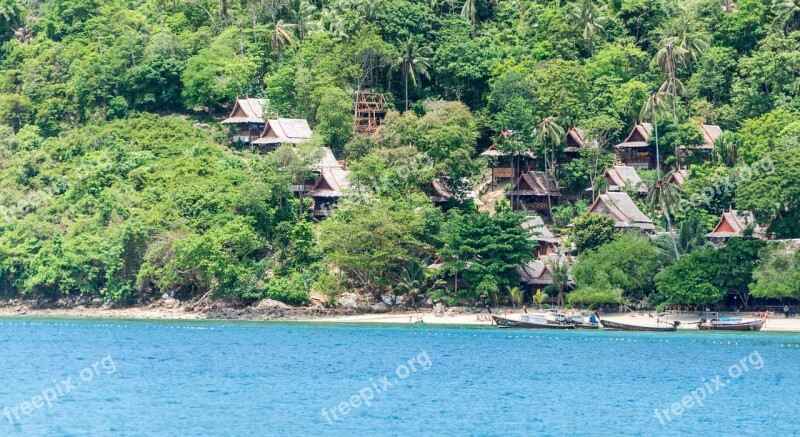 Thailand Phuket Koh Phi Phi Island Tour Colorful Boats