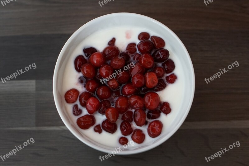 Cranberry Cranberries Yogurt Eat Breakfast