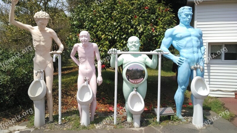 Korea Love Land Jeju Island Statues Water Tap