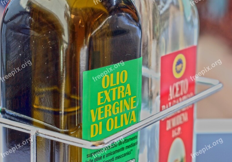 Oil Olive Oil Vinegar Bottles Food