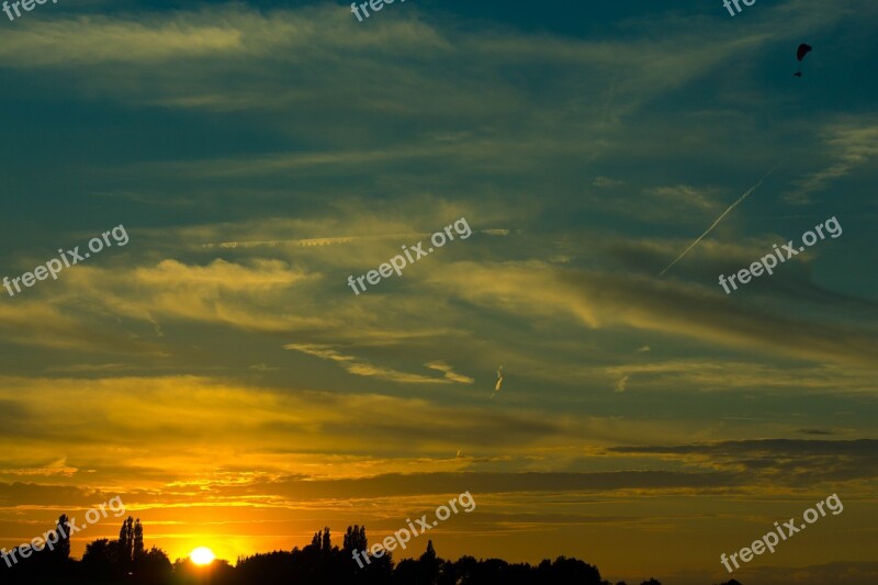 Sunset End Of Day Summer Nature Landscape