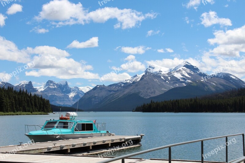 Canadian Rockies Maligne Lake Jasper Alberta Canada