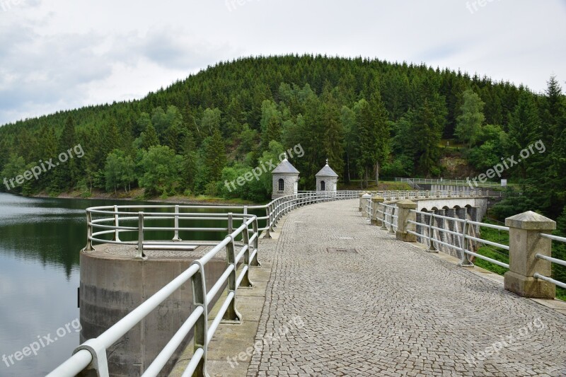 Dam Barrier Wall Neustadt Dam Landscape Forest