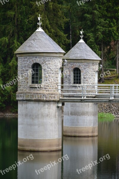 Dam Barrier Wall Neustadt Dam Landscape Forest