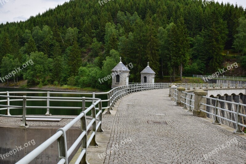 Dam Barrier Wall Neustadt Dam Landscape Forest