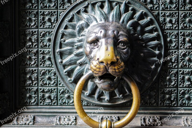 Door Lion Head Lion Door Knob Metal