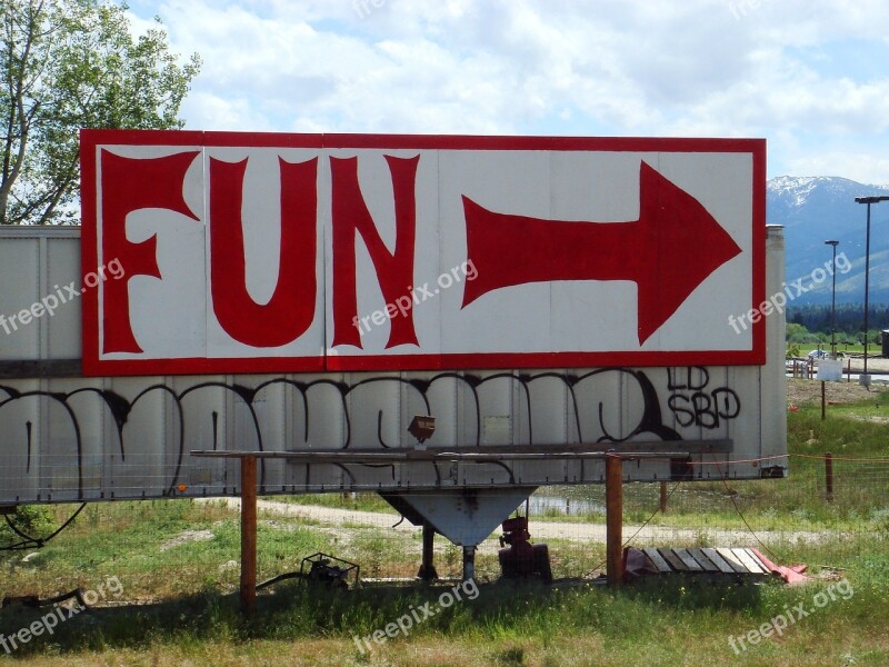 Fun Billboard Sign Happiness Happy