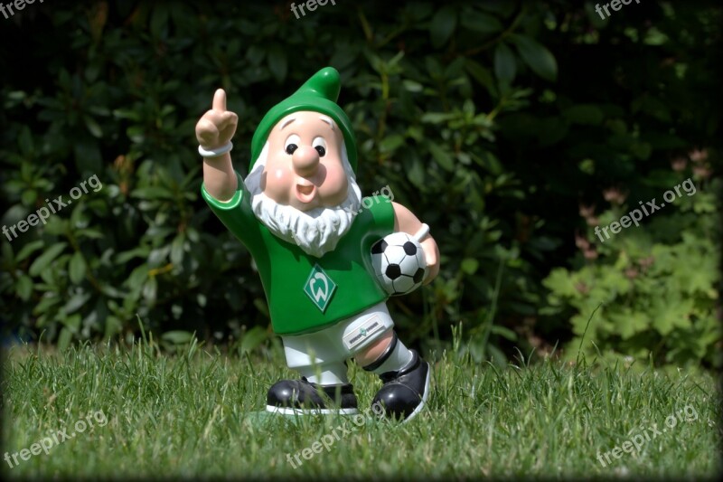 Garden Gnome Werderbremen Fan Articles Fanartikel Dwarf