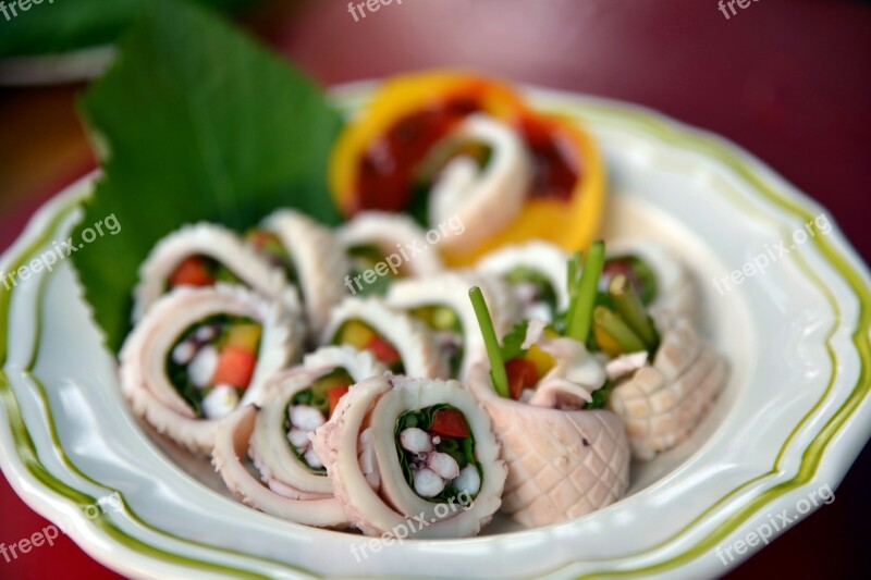 Cooking Squid Vegetable Vegetables Food Photography