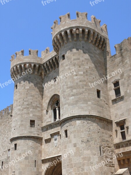 Castle Fort Palace Of The Grand Masters Old Stones