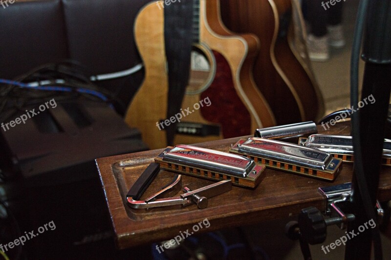 Music Harmonica Blues Musical Instrument Free Photos