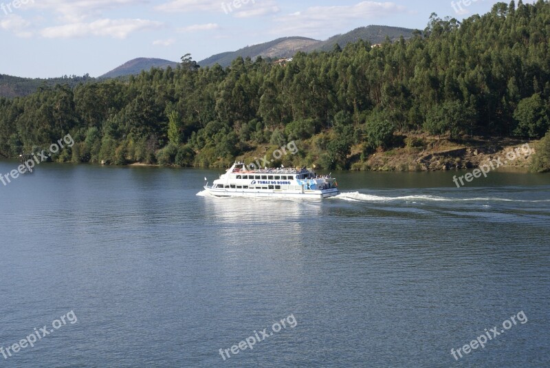 Landscape River Douro Portugal Boat Candle