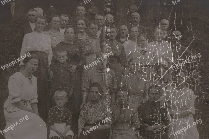 Old Photo Scratched Double Exposure Weird Strange