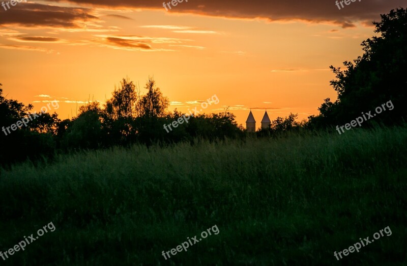 Cathedral Viborg Denmark Viborg Cathedral Evening