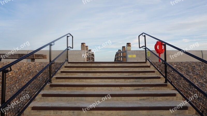 Stairs Beach Stairway Climb Up