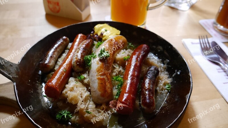 Bratwurst Europe Food Sauerkraut Cuisine