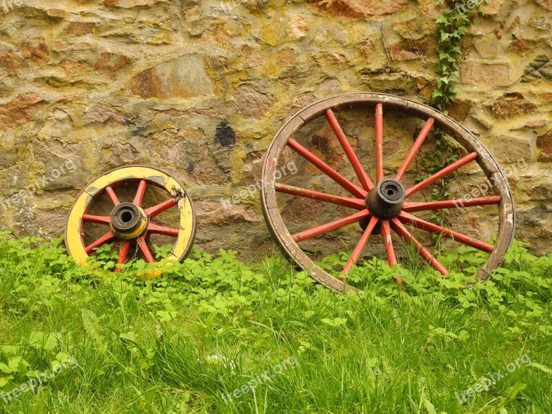 Wagon Wheel Castle Middle Ages Free Photos