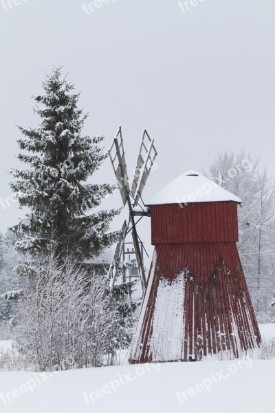 Windmill Museum Tower The Wings Winter