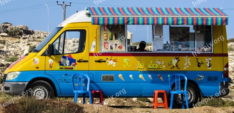 Ice Cream Canteen Summer Vacations Colours