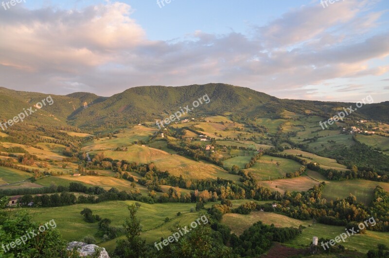 Pennabilli Valmarecchia Landscape Sunset Free Photos