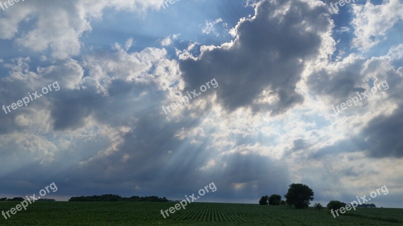 Sun Rays Sun Sky Clouds Free Photos