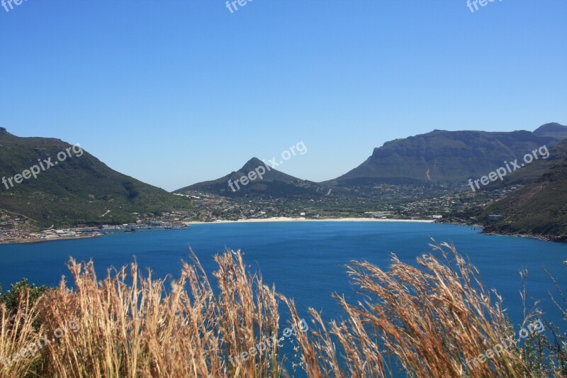 Kamps Bay Bay Blue Sea Mountains Free Photos