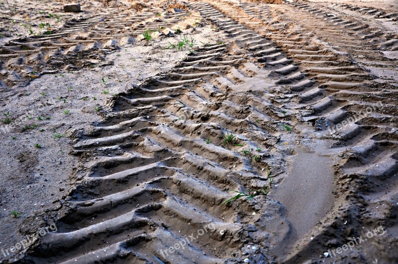 Tire Tracks Tire Profile Tracks Traces Profile