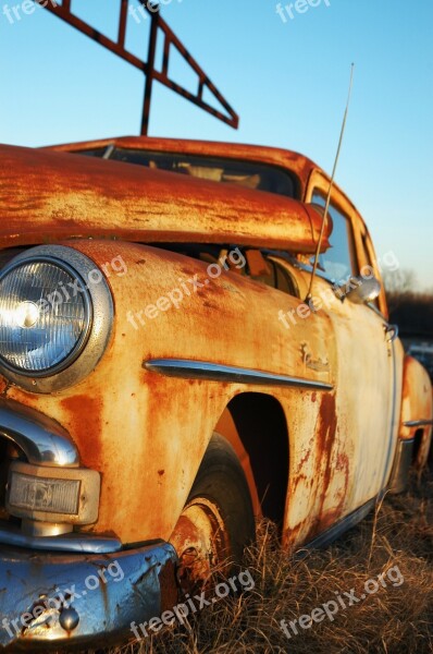 Rusty Car Abandoned Junkyard Wreck Car