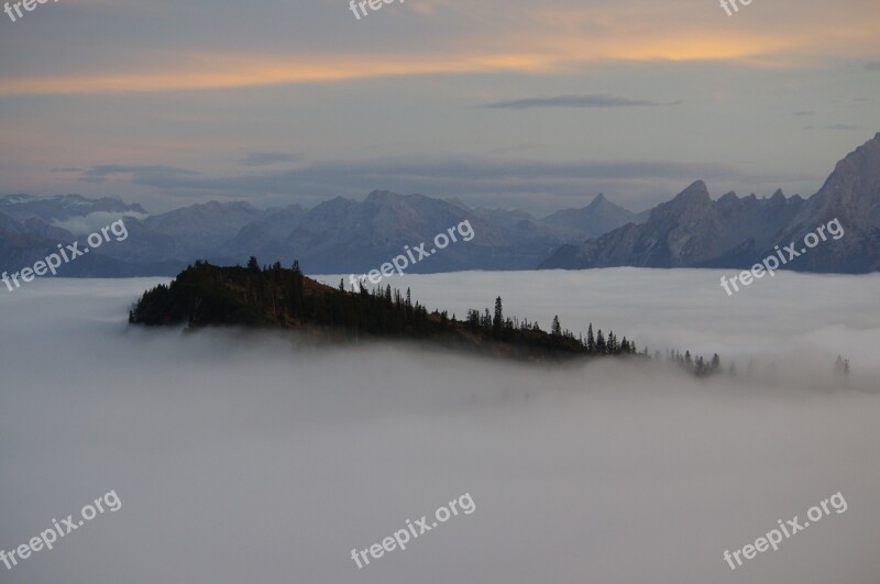 Freedom Longing Mountains Fog Berchtesgaden