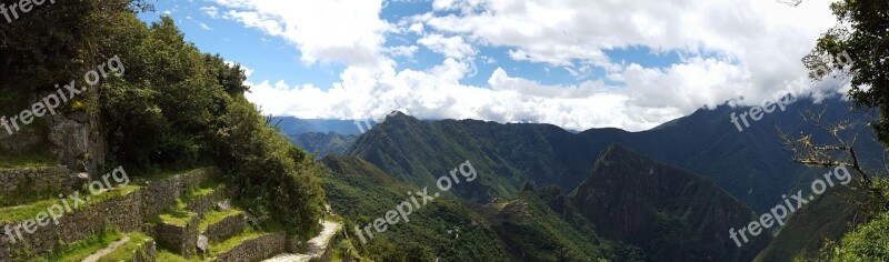 Machupichu Inca Mountain Peru Andes