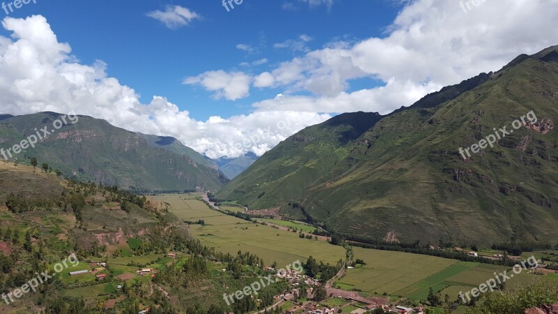 Mountain Green Inca Peru Outdoor