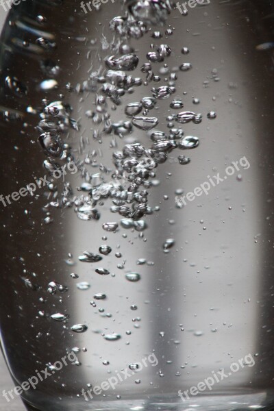 Glass Water Spray Water Bubbles Clear