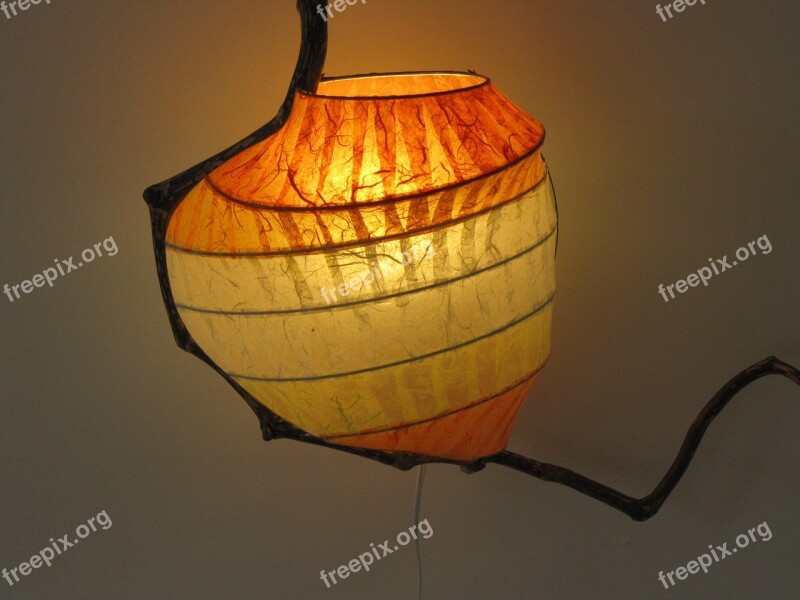 Light Art Lamp Natural Materials Free Photos