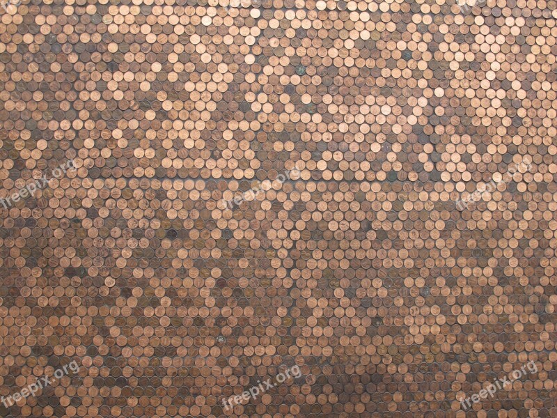 Pennies Copper Currency Wall Art