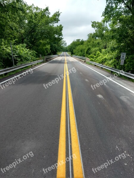 Road Long Road Empty Asphalt Marking