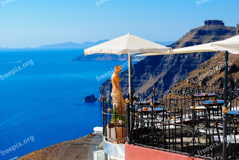 Sunset Santorini Island Vacation Greece