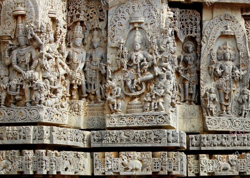 Belur Halebeedu Hoysala Sculpture Old Temple Statue